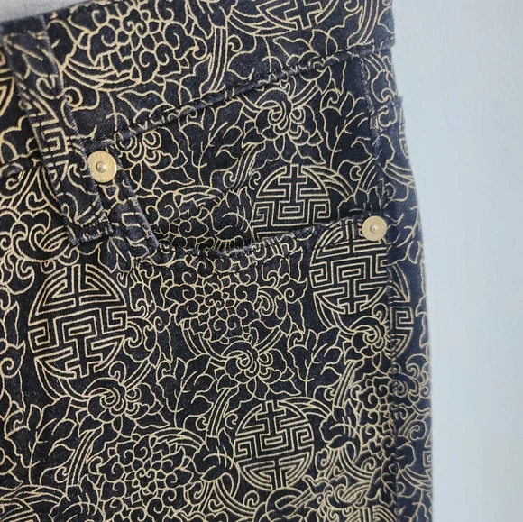 7 for all Mankind Gold Geo Skinny Jean - Picture 9 of 13